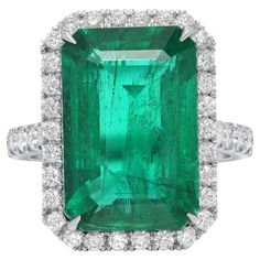 Platinum emerald diamond ring featuring a 10.07 ct natural emerald with 1.05 cts tw of micropave round diamonds. Diana M. is a leading supplier of top-quality fine jewelry for over 35 years. Diana M is one-stop shop for all your jewelry shopping, carrying line of diamond rings, earrings, bracelets, necklaces, and other fine jewelry. We create our jewelry from gemstones and diamonds of the highest quality (GIA certified) as well as the highest quality of gold and platinum to deliver magnificent, exquisite items that will bring a lot of happiness to its owner. Cut Rings, Cartier Panthere, Emerald Cut Rings, Deco Luminaire, Emerald Diamond Ring, Bracelet Love, Keith Haring, Baccarat, Emerald Diamond