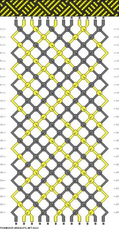 the pattern is shown in yellow and grey, with black lines on each one side