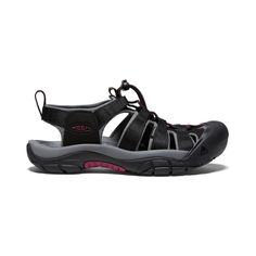 Women's Grey Water Hiking Sandals - Newport H2 | KEEN Footwear Sporty Closed Toe Outdoor Sport Sandals, Sporty Closed Toe Sandals For Outdoor, Sporty Closed Toe Sandals For Outdoor Activities, Sporty Closed Toe Sandals For Hiking, Closed Toe Sport Sandals With Cushioned Footbed For Hiking, Black Sandals With Rubber Sole For Outdoor Activities, Waterproof Closed Toe Sport Sandals For Outdoor, Functional Closed Toe Sport Sandals For Hiking, Functional Closed Toe Sandals For Outdoor Activities