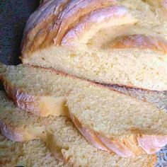 sliced loaf of bread sitting on top of a table