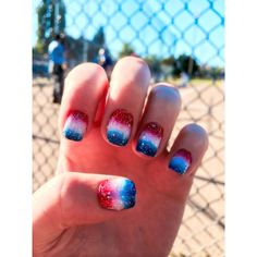 4th Of July Ombre Nails, 4th Nails, Teen Nails, July Desserts, Nail Appointment, Natural Nail Art