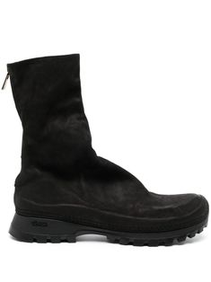 black calf leather round toe rear zip fastening branded insole ridged rubber sole Yohji Yamamoto Shoes, Leather Boots Black, Yohji Yamamoto, Black Leather Boots, Boots Black, Calf Leather, Black Boots, Leather Boots, Rubber Sole