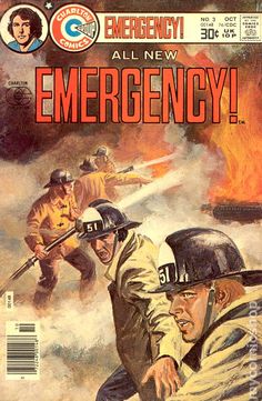 an old comic book cover with two men in uniform