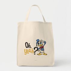 petiteMain Mickey Shorts Donald Scratching Head Tote Bag Color: Natural. Gender: unisex. Age Group: adult. Mickey Shorts, Acrylic Art Print, Christmas Photo Cards, Sesame Street, Christmas Photos, Laptop Sleeves, Photo Gifts, Tech Accessories, Stationery Paper