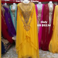 Big Sale !! Offer For US Customers, BUY 5, GET 1 FREE (add 6 to cart) Free Worldwide Shipping. Farasha Abaya, Arabian Clothing, Kaftan Wedding, Moroccan Kaftan Dress, Long Party Gowns, Crystal Work, Arabian Dress, Dress Abaya, Moroccan Kaftan