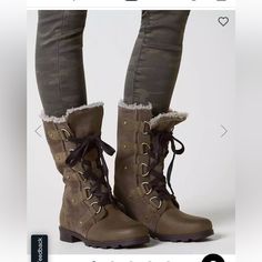 Sorel Emelie Laceup Waterproof Snow Boots Size 10.5 Boots Brand New Never Use Sorel Waterproof Boots, Tall Lace Up Boots, Tall Winter Boots, Womens Duck Boots, Leather Snow Boots, Sorel Winter Boots, Waterproof Leather Boots, Waterproof Snow Boots, Sorel Boots