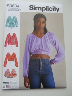 a woman's blouse and top sewing pattern