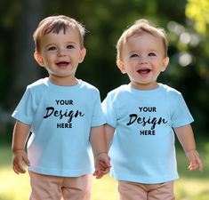 Blue Customizable T-shirt For Family Matching, Cute Blue T-shirt With Custom Print, Customizable Cute Blue T-shirt, Cute Customizable Blue T-shirt, Customizable Blue T-shirt, Twin Tshirts, Tee Mockup, Friends Tee, Boho Shirt