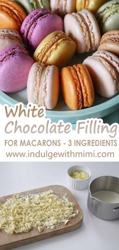 white chocolate filling for macarons and 3 ingredients