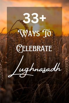 the words 33 ways to celebrate lightshadh in front of an image of wheat