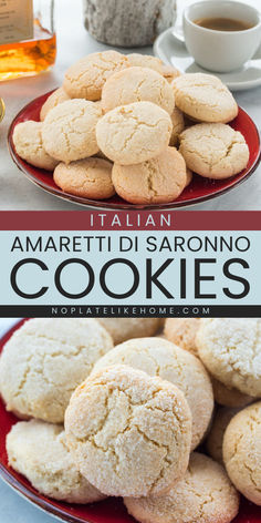 Add fun to your holiday baking recipes with these soft and chewy amaretti cookies! It's the best Italian Amaretti cookie recipe made with Amaretto Disaronno liqueur, almond flour, sugar, and egg whites with lemon zest. Gluten-free! Learn how to make them! Lemon Amaretti Cookies, Amaretto Biscotti Recipe, Easy Amaretti Cookies, Almond Paste Cookies Recipe, Iced Almonette Cookies Recipe, Chewy Amaretti Cookies, Amaretto Cookies Italian, Almond Amaretti Cookies, Christmas Cookies With Almond Flour