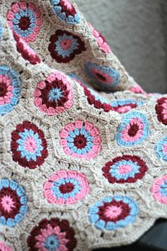 Crochet hexagons baby blanket Crochet Hexagons, Colorful Baby Blanket, Easy Baby Blanket, Easy Crochet Blanket, Newborn Blankets, Crochet Hexagon, Crochet Shawls, Best Baby Shower Gifts, Manta Crochet