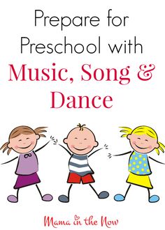 the cover of prepare for preschool with music, song and dance