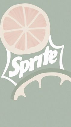 the word sprite is written in white on a green background with a slice of grapefruit