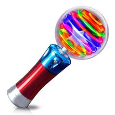 PRICES MAY VARY. 🌟 MESMERIZING GOODNESS: Keep your kiddo enthralled and engaged with a kaleidoscope of colors! They will love this 7.5” magic ball wand that produces a mesmerizing spinning light show and engulfs any room in eye-catching hues—a recipe for hours of excited fun. 🚀 READY TO GO: There's no need to hunt around the house for batteries. This flashing toy wand for kids includes 3 x AA batteries already installed. Getting the multi-color fun going couldn’t be simpler: just push a button Classroom Prizes, Sensory Rooms, Led Wand, Magic Ball, Kid Flash, Spinner Toy, Novelty Toys, Light Show, Sensory Toys