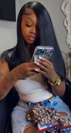 Frontal Wig Hairstyles, Sew In Hairstyles, Birthday Hairstyles, Hairstyles For Girls, Quick Weave Hairstyles, Dope Hairstyles, Hair Laid, Front Lace Wigs Human Hair, Hair Life