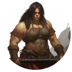 Female Ogre, Female Giant, Dnd Barbarian, Female Warriors, Frank Frazetta, The Evil Within, Fantasy Artwork