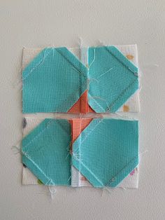 three pieces of fabric on top of each other