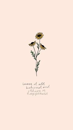 a yellow flower on a pink background with the words living at all is beautiful and happiness