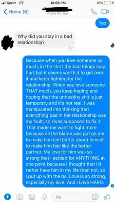 the text message was sent to someone who is not in love with her boyfriend, and he