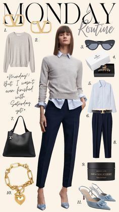 Monday Routine, Friday Outfit For Work, Casual Chic Outfits, Business Outfits Women, Classy Work Outfits, Looks Street Style, Stylish Work Outfits