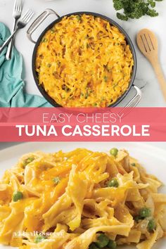 an easy cheesy tuna casserole recipe with peas and broccoli