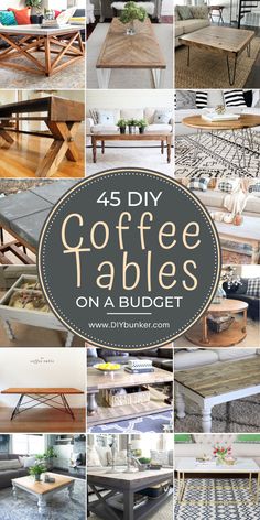 coffee tables on a budget with text overlay