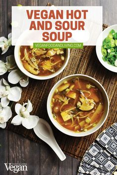 Vegan Hot and Sour Soup Hot And Sour Soup Recipe Vegetarian, Vegan Hot And Sour Soup Recipe, Vegan Hot And Sour Soup, Hot N Sour Soup, Hot And Sour Soup Recipe, Sour Soup Recipe, Cabbage Recipes Healthy, Vegan Chinese, Tofu Soup