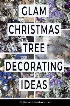 the words glam christmas tree decorating ideas