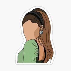 a woman with long hair and piercings sticker