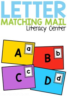 the letter matching mail is shown in three different colors and font, with letters on each side