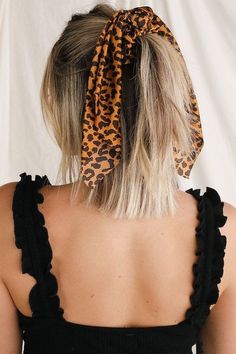 Scarf Ponytail, Leopard Hair, Hair Scarf Styles, Hairdos For Short Hair, Peinados Fáciles Para Cabello Corto, Cute Hairstyles For Short Hair, Short Hair Styles Easy, Ponytail Holder