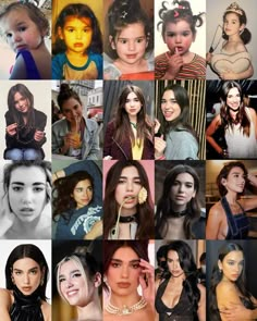 many different pictures of young women