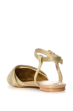 Channel your inner goddess with The AZALEA WANG Petra Gold Flat. This espadrille-inspired flat features a woven metallic textile upper, a pointed toe silhouette, a cut out accent, and a strappy wrap-around ankle band. Complete with a metallic faux leather sole and a faux gold buckle closure. Style with flowing maxi skirts for an effortless look. (all measurements are approximate from size 6) - Woven Textile Upper - PU Lining - Rubber Outsole - Pointed Toe - Imported Product ID: 386297 Azalea Wang, Inner Goddess, Gold Flats, Maxi Skirts, Maxi Skirt, Espadrilles, Cut Out, Faux Leather, Buckle