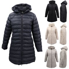 Trendy Fashion Women's Longline Padded Hooded Jacket Puffer Puffy Quilted Windproof Zip Coat, Womens jacket Weatherproof Hooded Outerwear For Cold Weather, Weatherproof Hooded Jacket For Winter, Winter Nylon Quilted Jacket With Double-lined Hood, Winter Quilted Jacket With Double-lined Hood, Hooded Quilted Jacket With Fleece Lining For Fall, Quilted Jacket With Adjustable Hood For Winter, Winter Weatherproof Quilted Jacket For Outdoor Activities, Weatherproof Quilted Jacket For Winter, Hooded Quilted Jacket For Winter