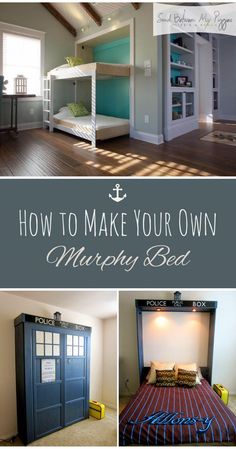 an image of how to make your own murphy's bed in the living room