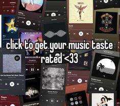 an image of music player with the words click to get your music taste rated > 3