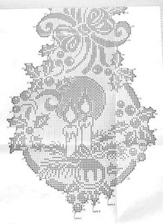 a cross stitch pattern with an intricate design on it