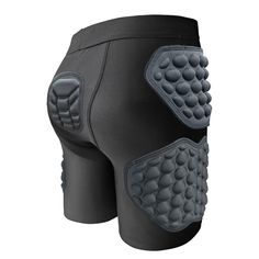 the back of a man's shorts with padded knee pads and paddings