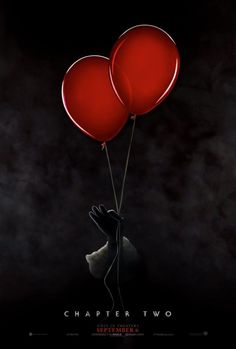 two red balloons floating in the air on a dark background with text that reads, charter two