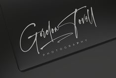 the logo for gordon field photography