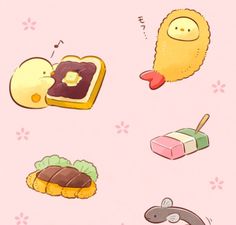 an image of some food on a pink background