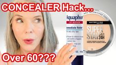 Viral Concealer Hack...LIP BALM?!  For Smoother, Creaseless Under eyes Over 60?? Very Dry Lips, Makeup Tips For Older Women, Over 60, Beauty Hair Makeup, Dry Lips, Maybelline, Lip Balm