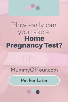 the text how early can you take a home pregnancy test? on a pink background