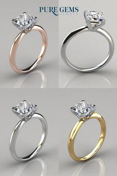 four different types of engagement rings