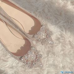 Orcajump - Elegant and Sparkling Bridesmaid Flat Shoes with Crystal Embellishments for Weddings and Casual Occasions Wedding Shoes Glitter, Bridesmaid Shoes Flat, Bridesmaid Flats, Glitter Wedding Shoes, Shoes Glitter, Glitter Flats, Glitter Shoes, Crystal Embellishment, Crete