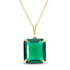 Item: 5780 Description 14k. Solid Gold Necklace With Lab. Created Octagon Emerald (Yellow Gold) Comes With 18" Long, 1.15 Mm Thickness Rope Chain. A 14 Karat Solid Gold Necklace Featuring A Striking 4.50 Carat Lab. Created Emerald In Octagon-Cut. Item Information Metal: 14k. Solid Gold Metal Weight: 2.50 Gr. Gemstones 1 Octagon Shape, 12x10 Mm, Lab. Created Emerald = 4.50 Ct Measurements Height: 0.84 In ( 21.3 Mm) Width: 0.39 In ( 9.9 Mm) Topaz Yellow, Octagon Shape, Solid Gold Necklace, Yellow Gold Necklace, Pink Topaz, Rose Gold Necklace, Blue Topaz, Womens Jewelry Necklace, Gold Metal