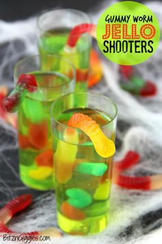 gummy worms jello shooters with candy in them