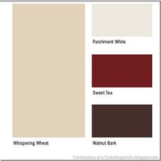 different shades of brown, white and red