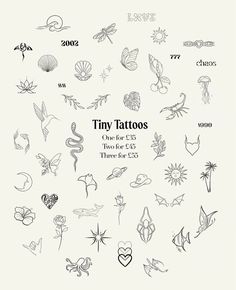 an image of tiny tattoos on white paper